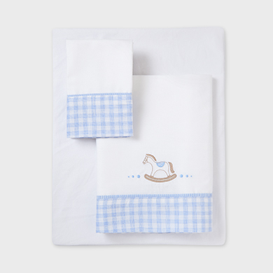 Drap Pour Berceau Bebe Bleu Ciel Mayoral