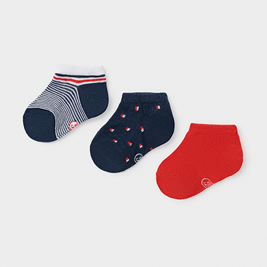 Set 3 Chaussettes Bebe Garcon Cyber Red Mayoral