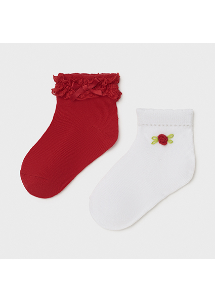 Set 2 Chaussettes Bebe Fille Coquelicot Mayoral