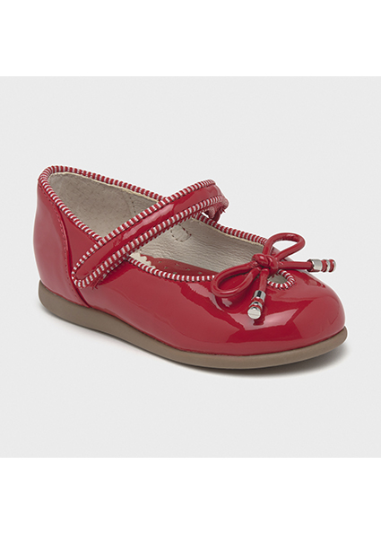 Ballerines Nœud En Cuir Verni Bebe Fille Rouge Mayoral