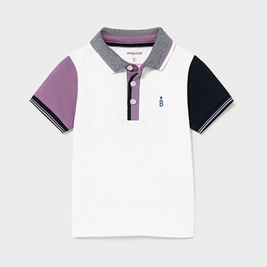 Polo Manche Courte Motif Bebe Garcon Grape Mayoral