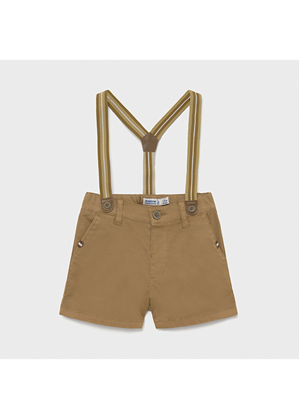 Bermuda Pique Bretelles Bebe Garcon Camel Mayoral