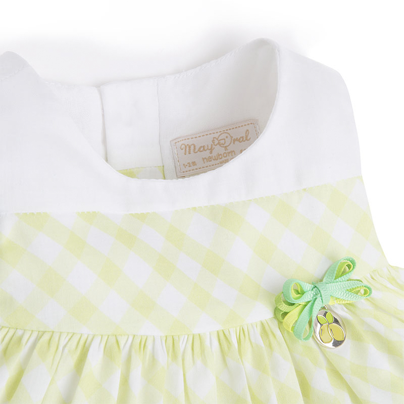 Mayoral Baby Girls 1M-24M Floral Citrus Border Social Party Dress Pink, Green