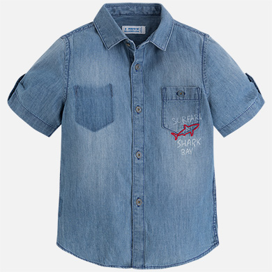 Camisa tejana estampada para niño