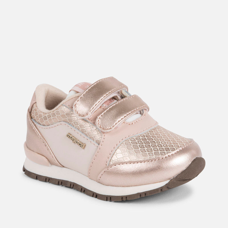 pink metallic trainers