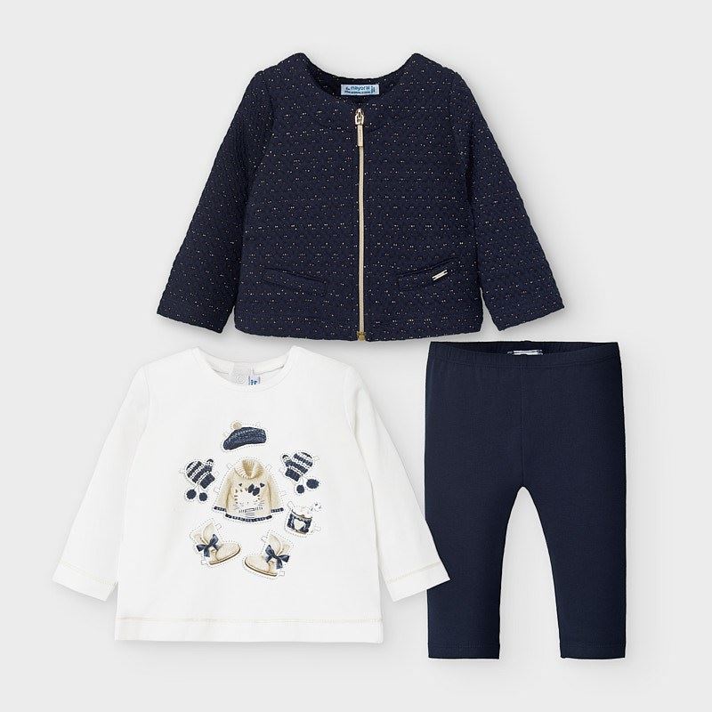 navy blue baby leggings