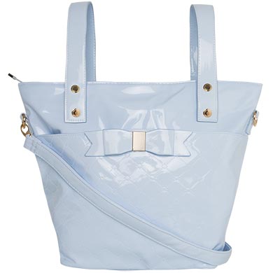 Changing tote bag in patent leather
