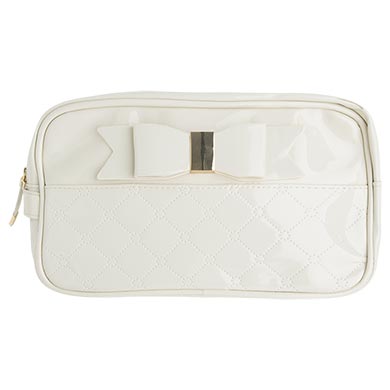 Neceser de bebé en charol con lazo