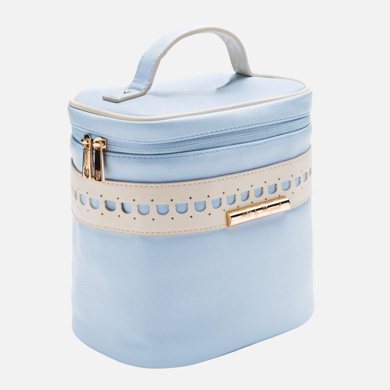 Leatherette cooler with thermal interior for baby