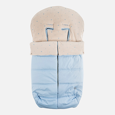 Microfiber pram footmuff for baby