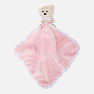 Baby comforter with teddy bear