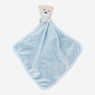 Baby comforter with teddy bear