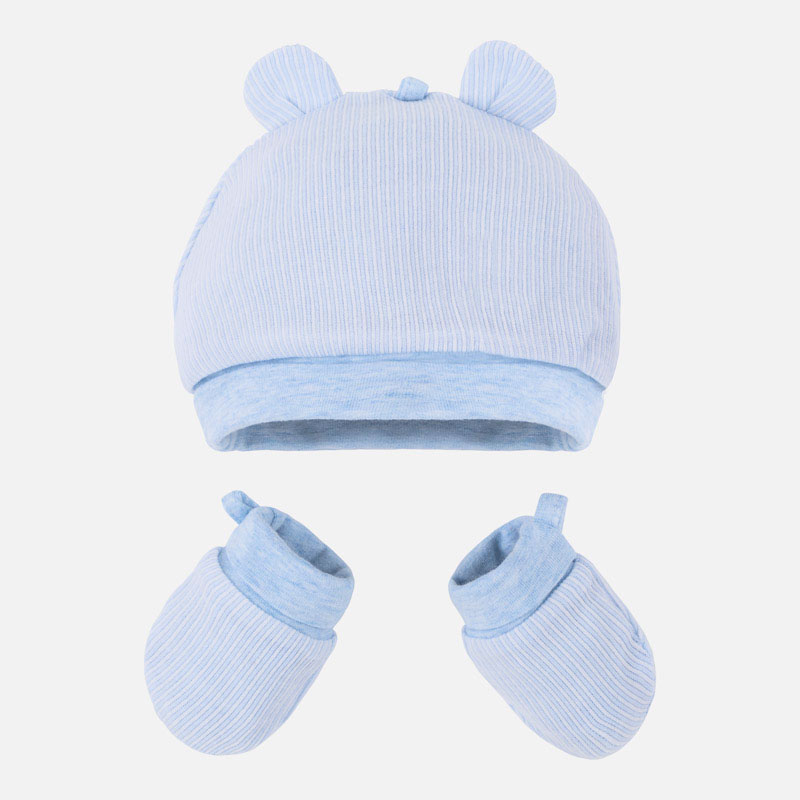 Mayoral unisex gift boxed baby hat mittens and sock set fit 6 months