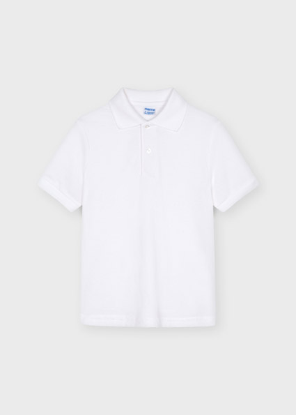 Short sleeved school polo shirt White 