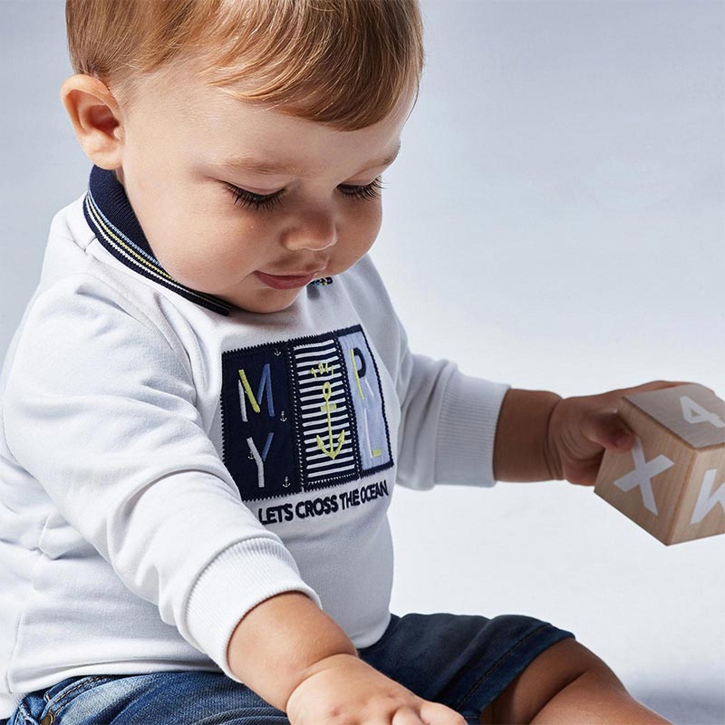 baby boy white jumper