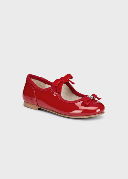 ballerine effetto vernice bambina rosso mayoral