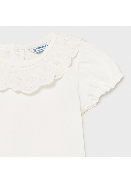 Body Col Volant Bebe Fille Ecru Mayoral
