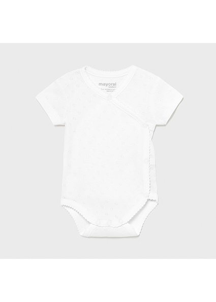 Body Manches Courtes Basique Bebe Fille Nouveau Ne Blanc Mayoral