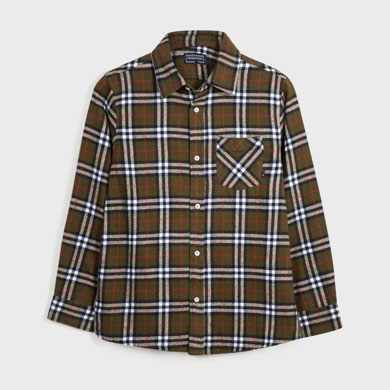 Camicia Manica Lunga Quadri Ragazzo Aceituna Mayoral