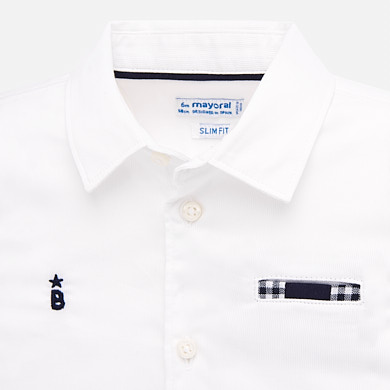 Camisa Manga Corta Vestir Bebe Nino Blanco Mayoral