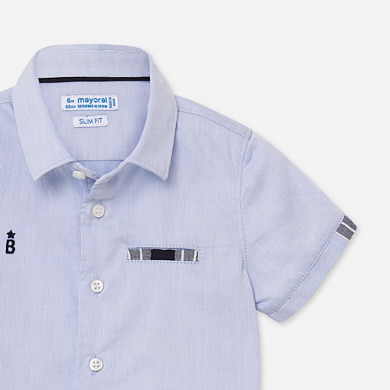 Camisa Manga Corta Vestir Bebe Nino Celeste Mayoral