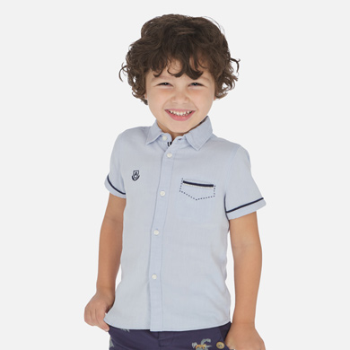 Camisa Manga Corta Vestir Nino Celeste Mayoral