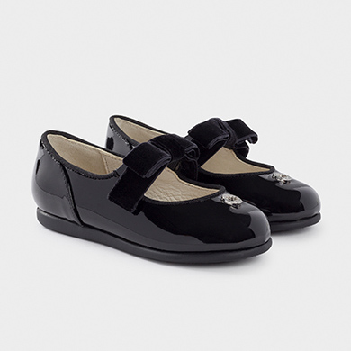 chaussures fille vernis noir