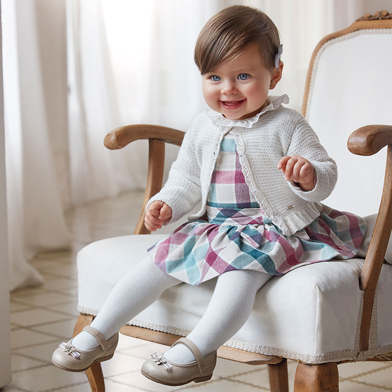 baby girl checked dress