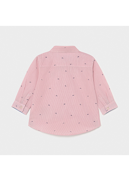 Chemise Manche Longue Imprimee Bebe Garcon Saumon Mayoral