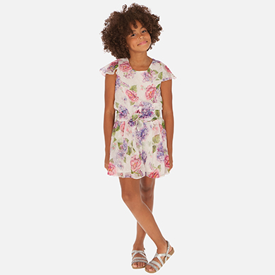 white chiffon playsuit