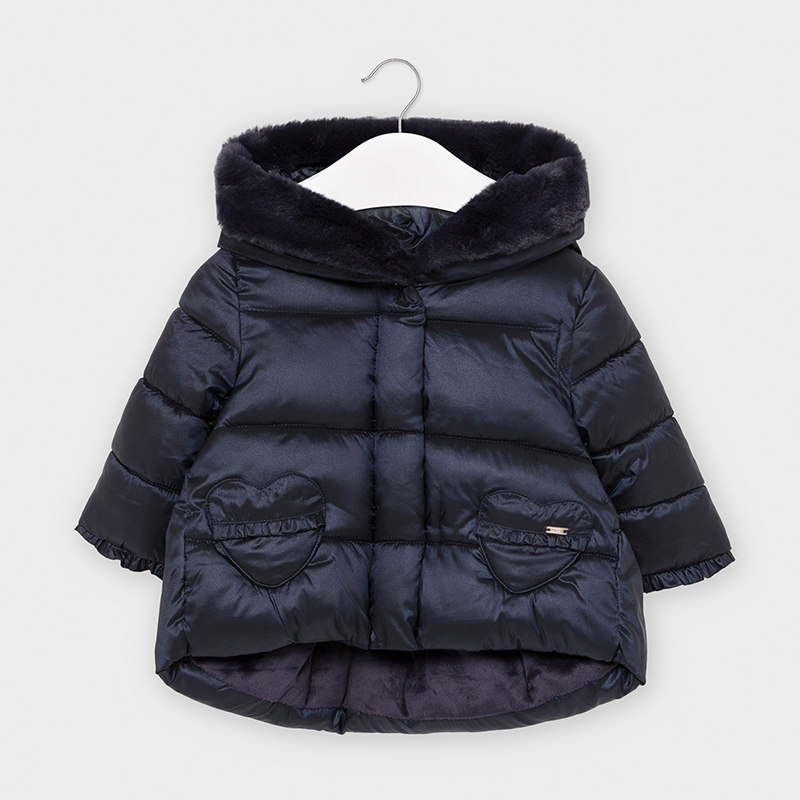 baby blue coat with fur hood