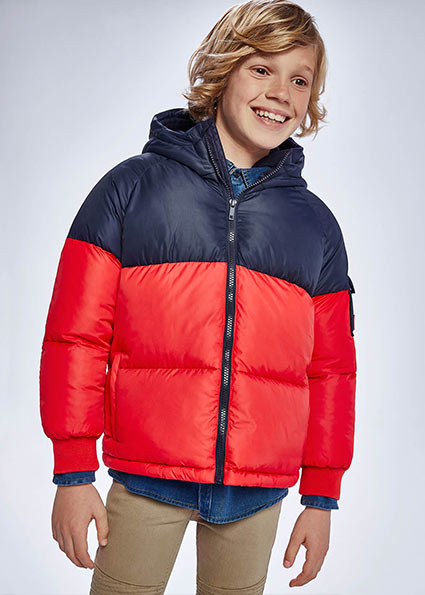 color block padded jacket