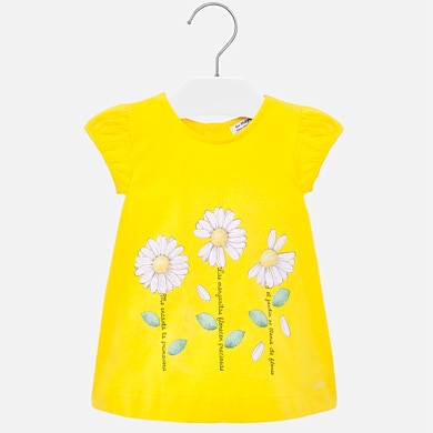 Daisy Dress For Baby Girl Yellow Mayoral