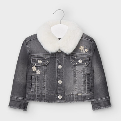 baby girl black denim jacket