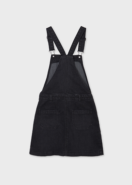 black skirt dungarees
