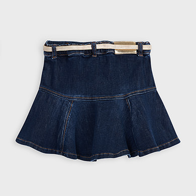 denim skirt and belt