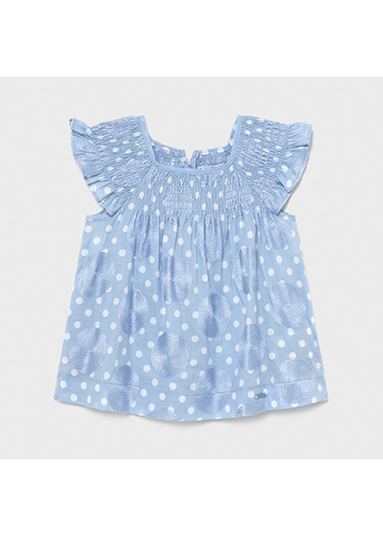 Dotty Dress For Baby Girl Sky Mayoral