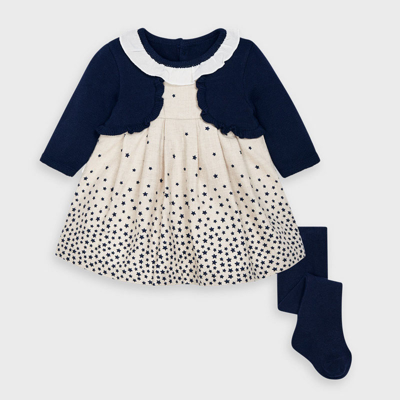 baby dress and tights set