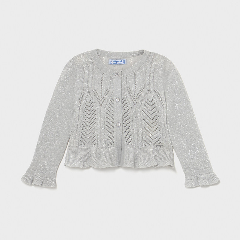 baby silver cardigan