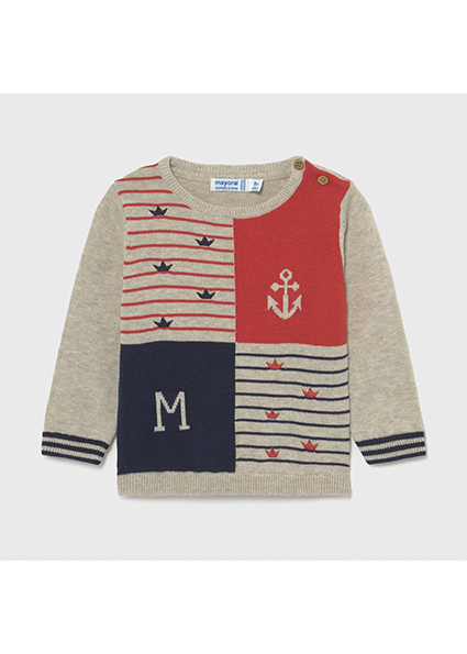 Ecofriends Organic Cotton Jumper For Baby Boy Canvas Mayoral