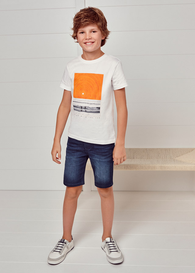 ECOFRIENDS soft denim shorts boy Dark 