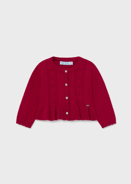 girls maroon cardigan