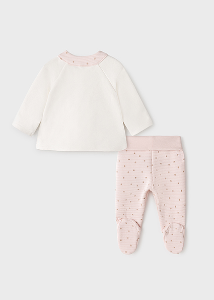 Ensemble Guetre Matelasse Nouveau Ne Fille Rose Baby Mayoral