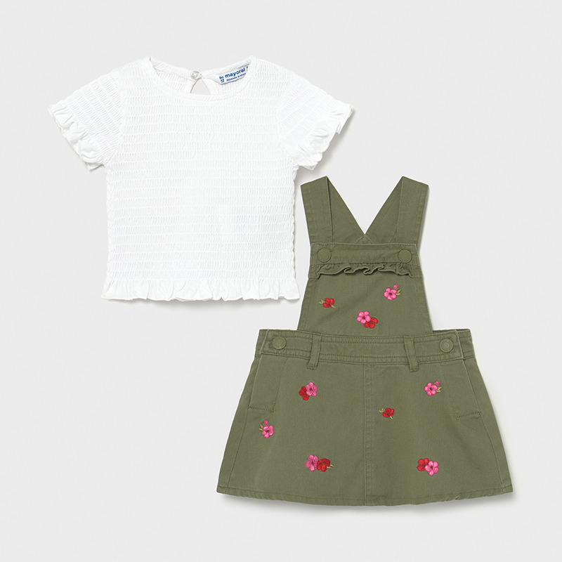 Ensemble Jupe Salopette Bebe Fille Mousse Mayoral