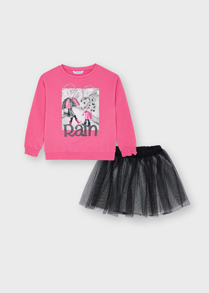 Ensemble Jupe Tulle Fille Noir Mayoral