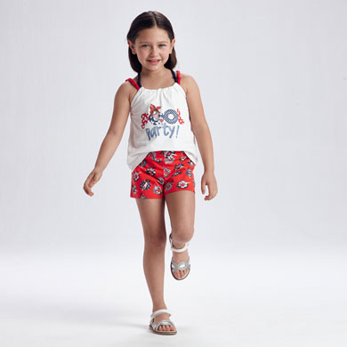 Ensemble Short Bretelles Ecofriends Fille Coquelicot Mayoral