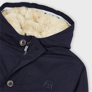 Boys fur lined coat Clearance