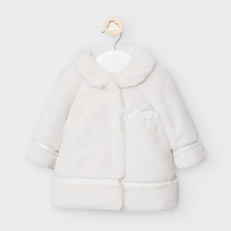baby girl white fur coat