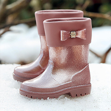 baby pink rain boots