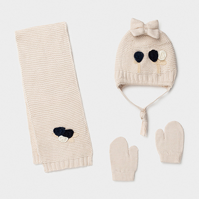 baby girl scarf and hat set